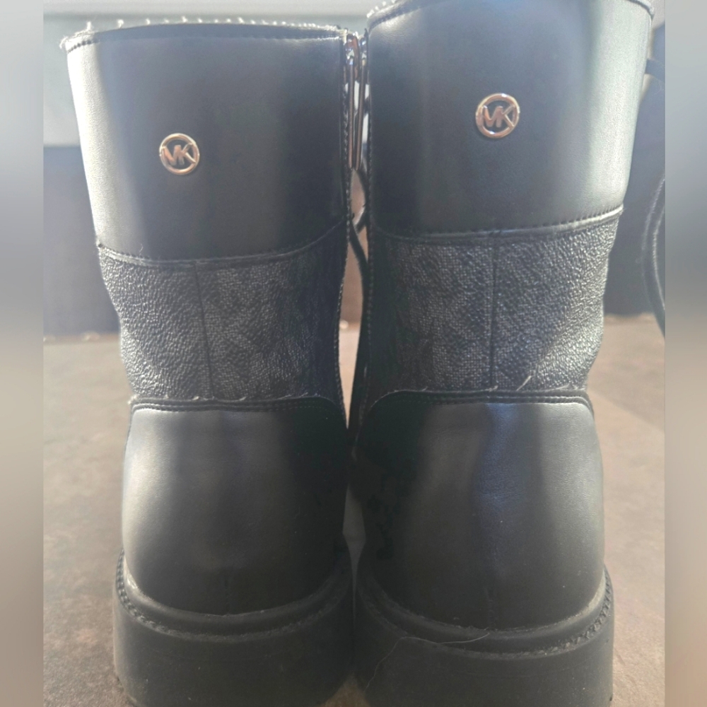 Michael Kor's Black Lace-Up Boots